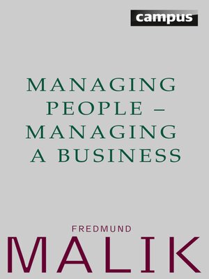 cover image of Managing People--Managing a Business